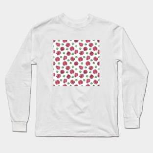 Poppies flowers and seeds pattern - White Long Sleeve T-Shirt